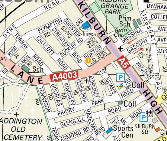 map of kilburn
